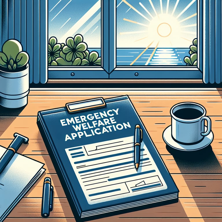 갑작스런 위기, 긴급복지 생계지원 신청하세요