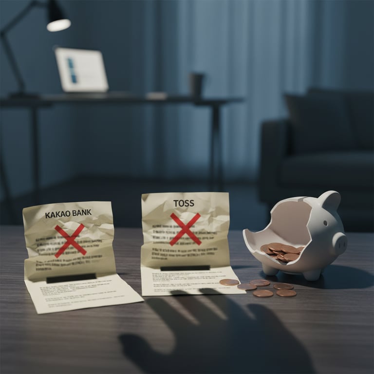 카카오뱅크 토스 비상금 대출 거절 사유