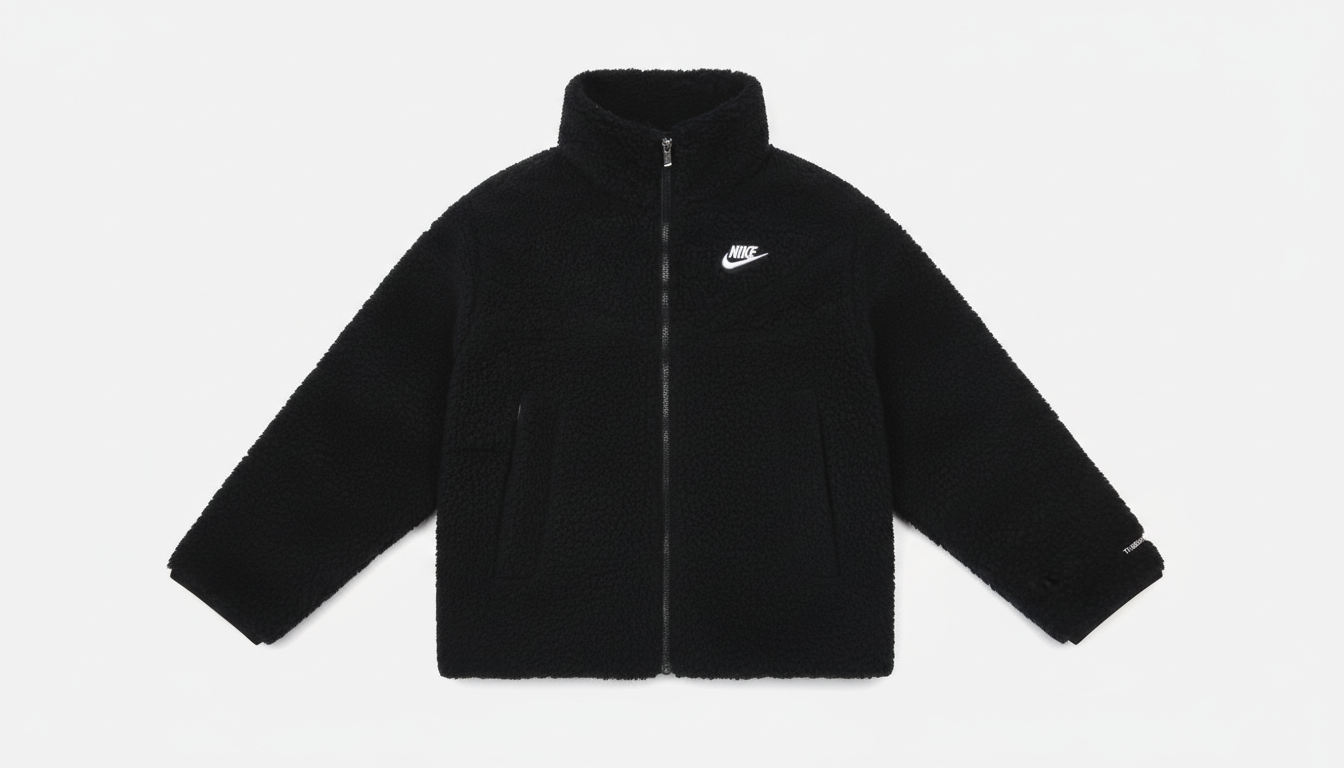 나이키 우먼 쉐르파 써마 핏 패딩 자켓의 정면 전체 모습