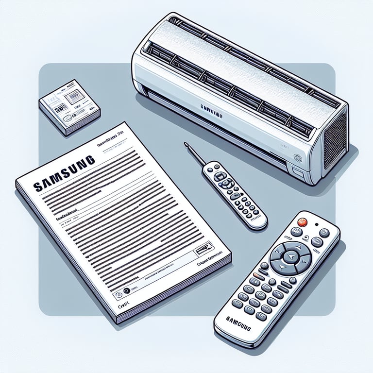 삼성 시스템에어컨 리모컨 초기 세팅법