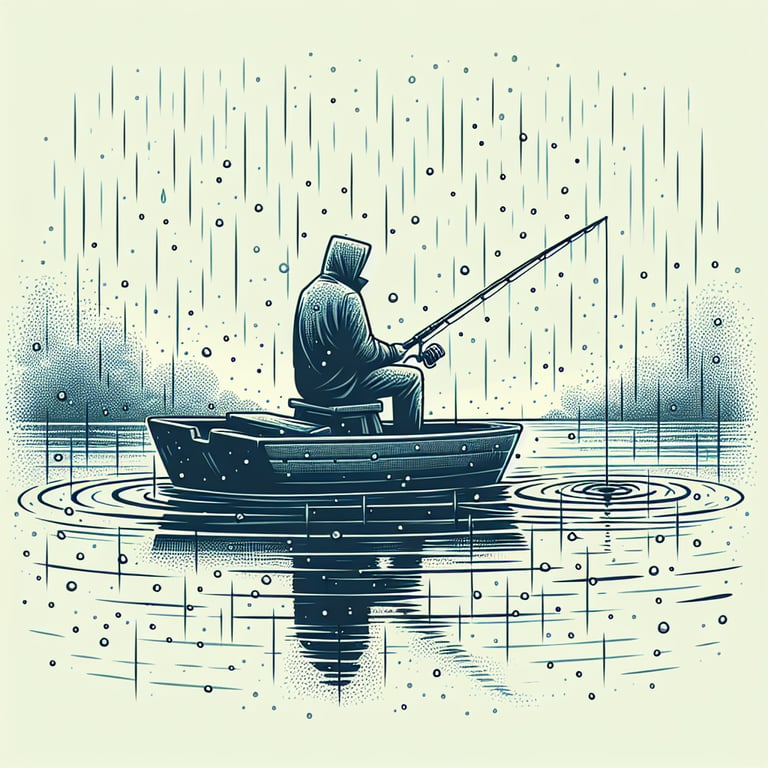 비 오는 날 낚시, 효과 있을까?