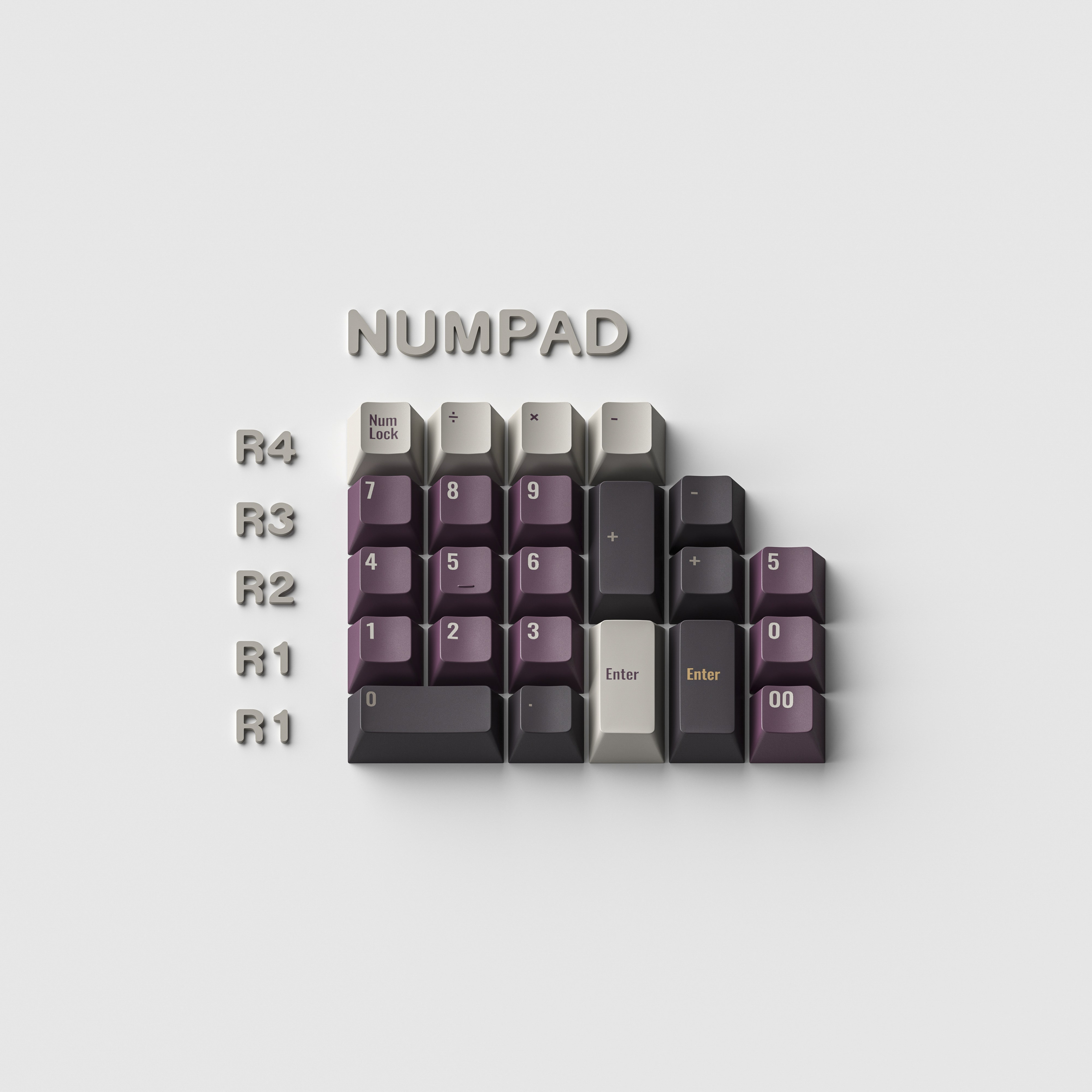 ALOHAKB ChessGame Purple Theme Gilding Crafts Key Cap image 29