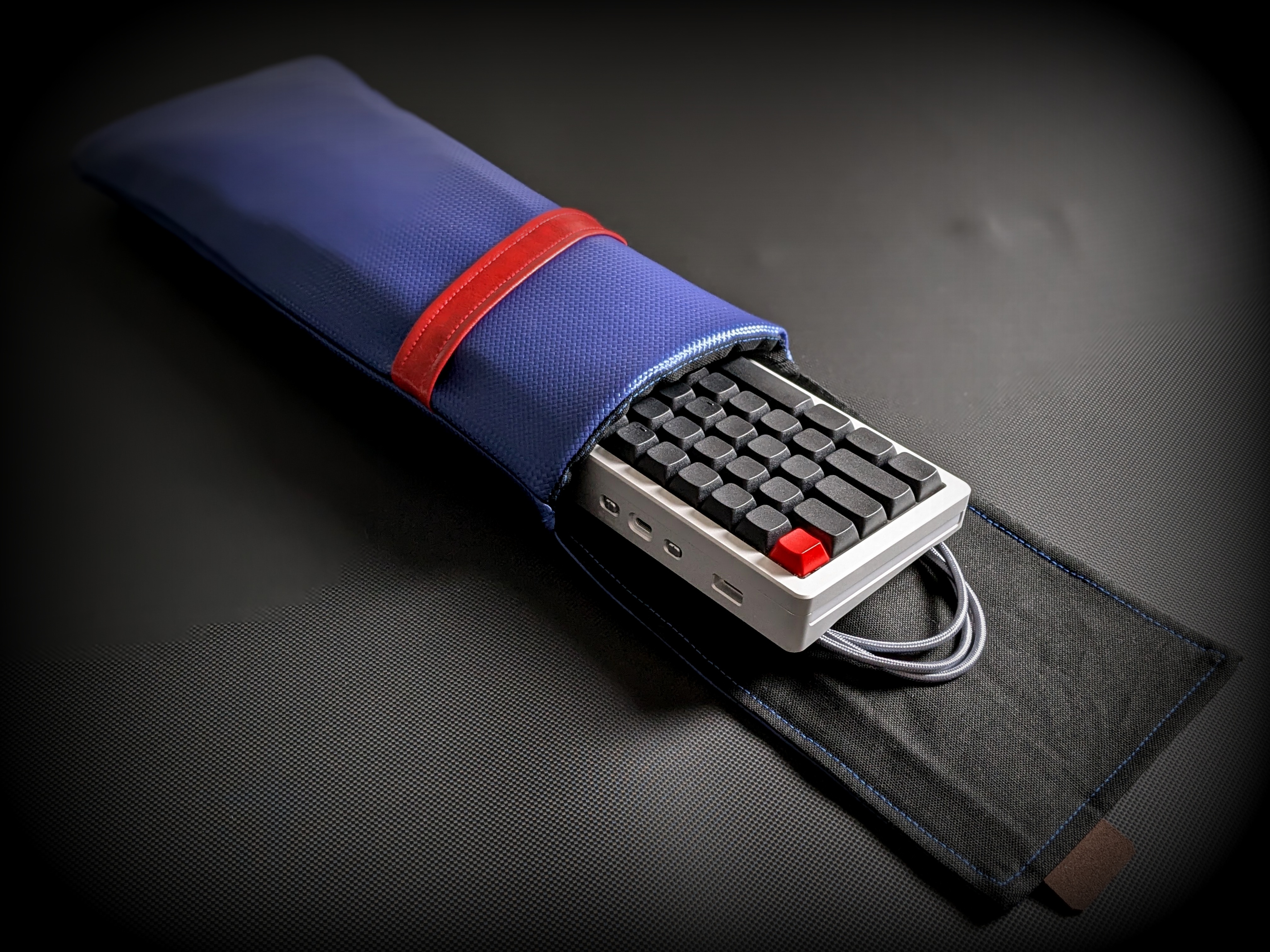 Handmade Premium Keyboard Bags - Carbon Blue (Open orders until Aug. 24th) image 7