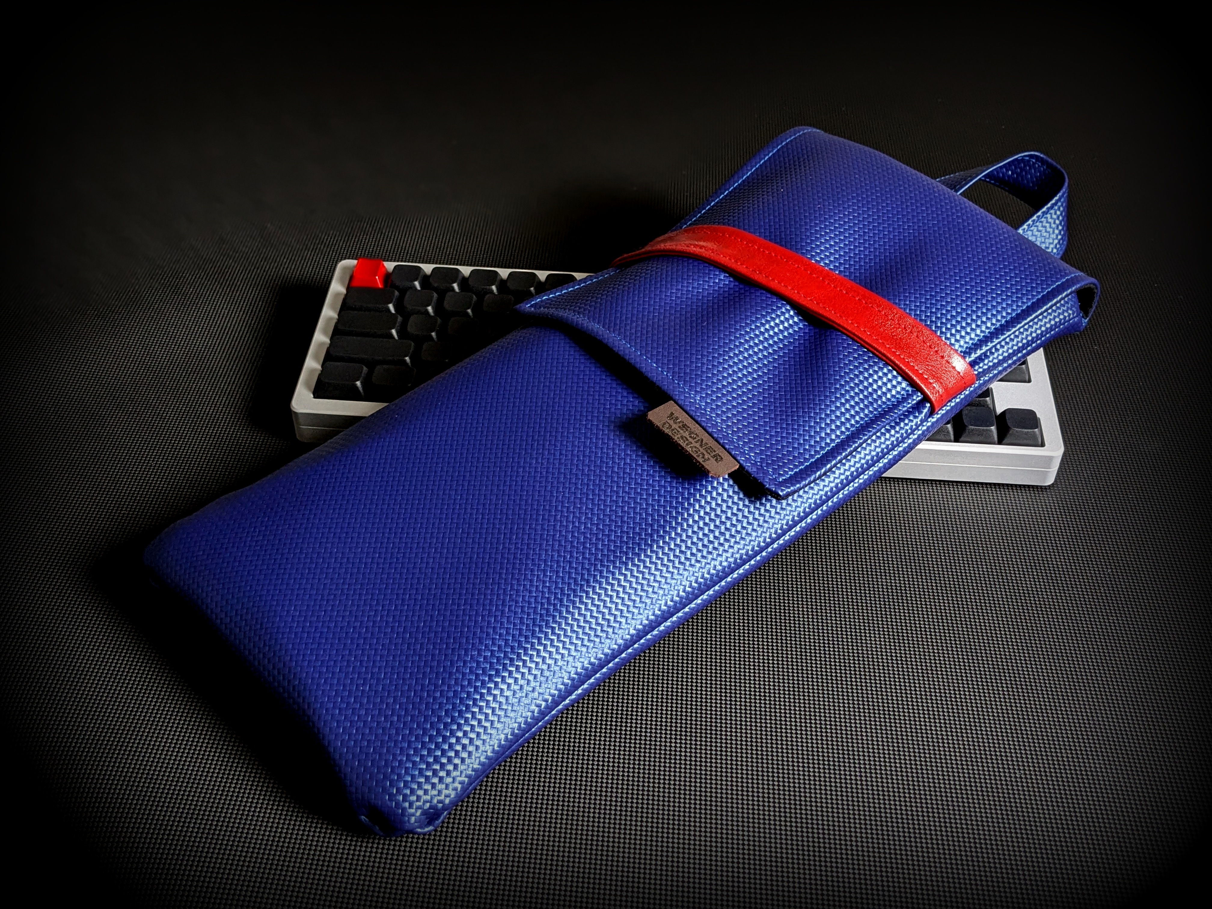Handmade Premium Keyboard Bags - Carbon Blue (Open orders until Aug. 24th) image 2