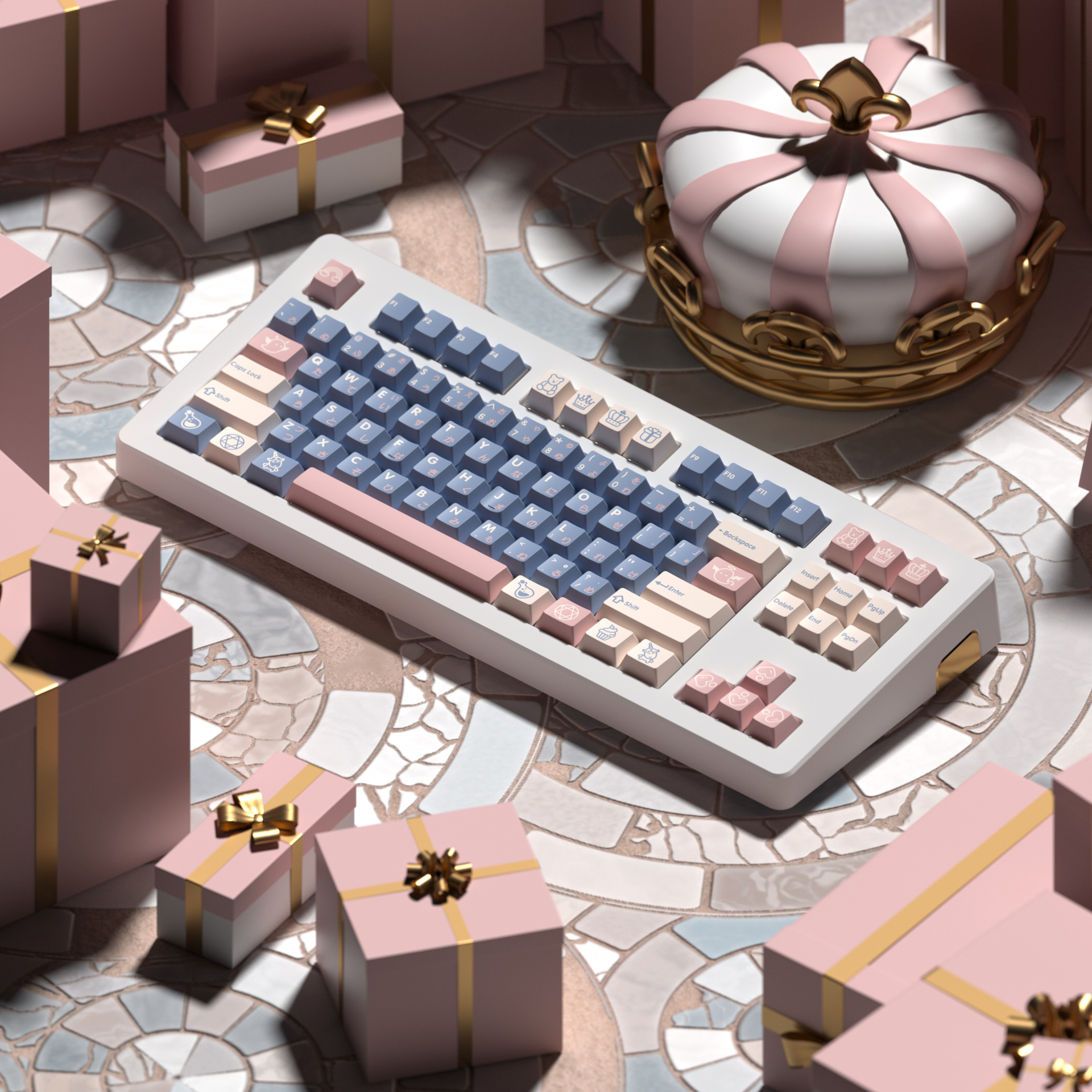 Domikey "Gift" Triple Shot Cherry Profile Keycap Set by Zero-G Studio image 23