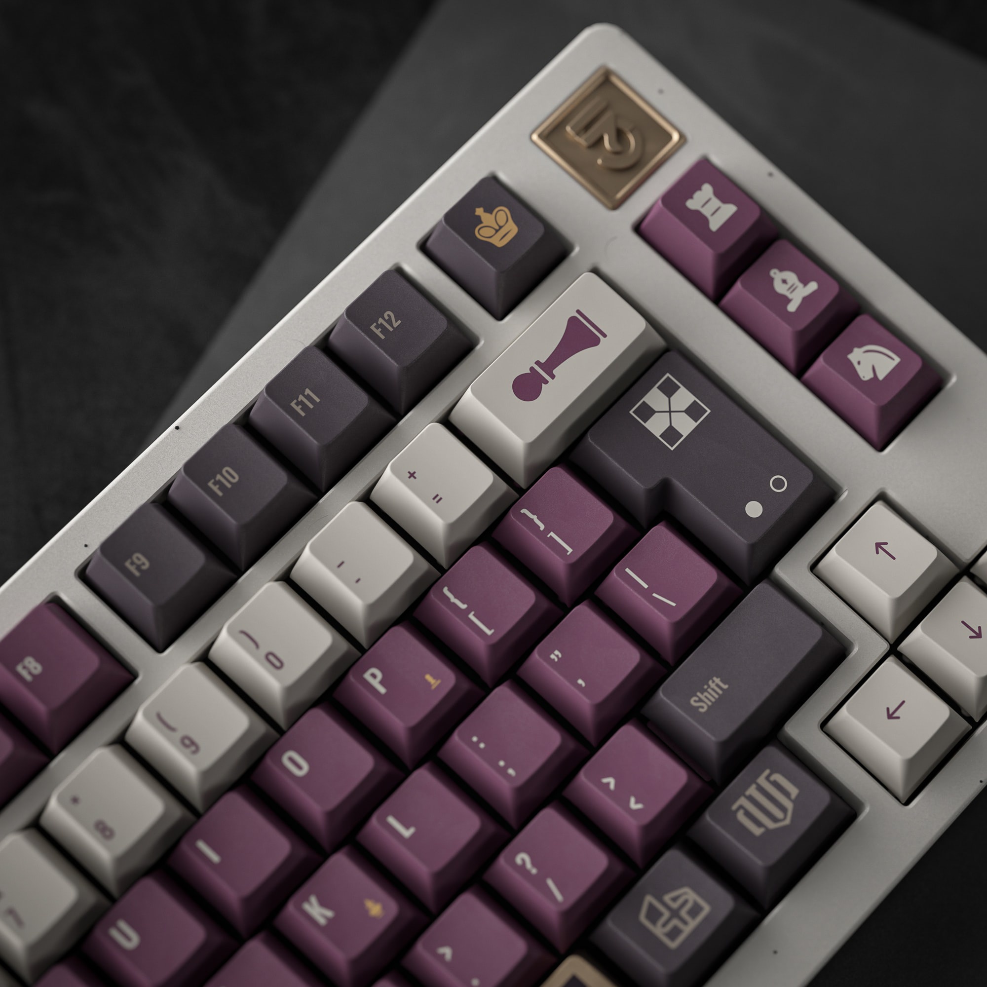 ALOHAKB ChessGame Purple Theme Gilding Crafts Key Cap image 20