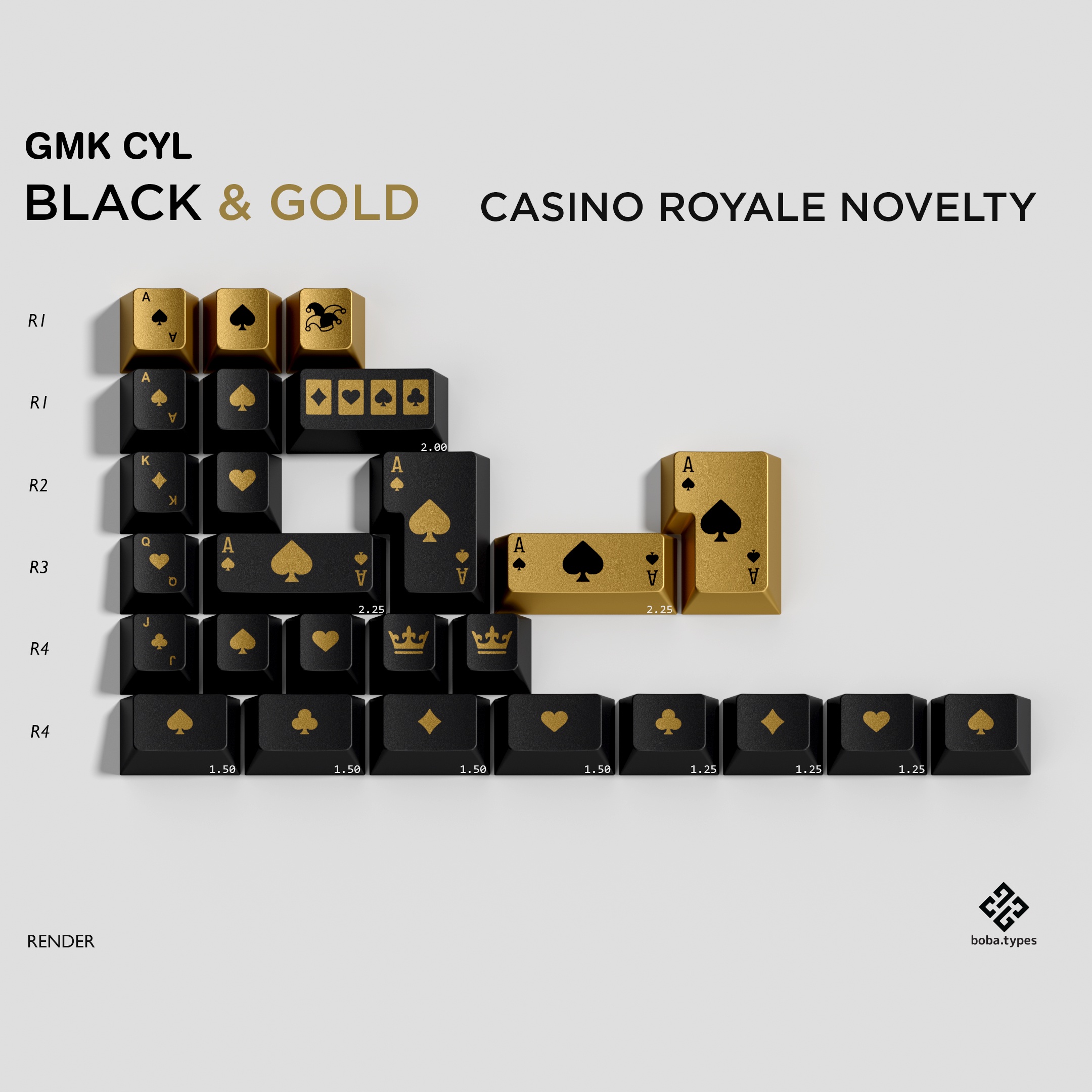 GMK CYL Black & Gold | GB live 'til 20th March - New deskmats/renders! image 8