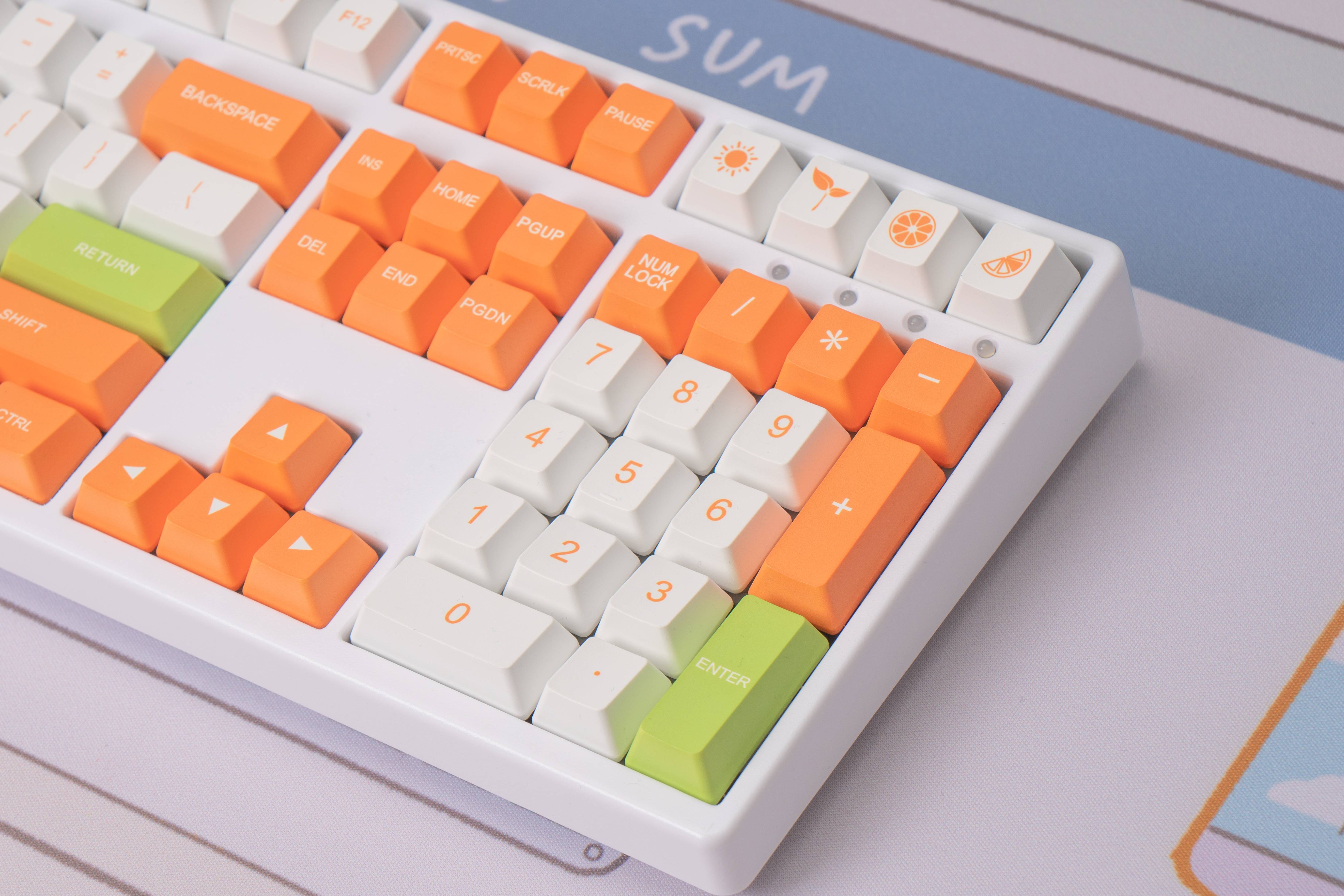 Momoka Sugar Orange PBT Keycaps image 4