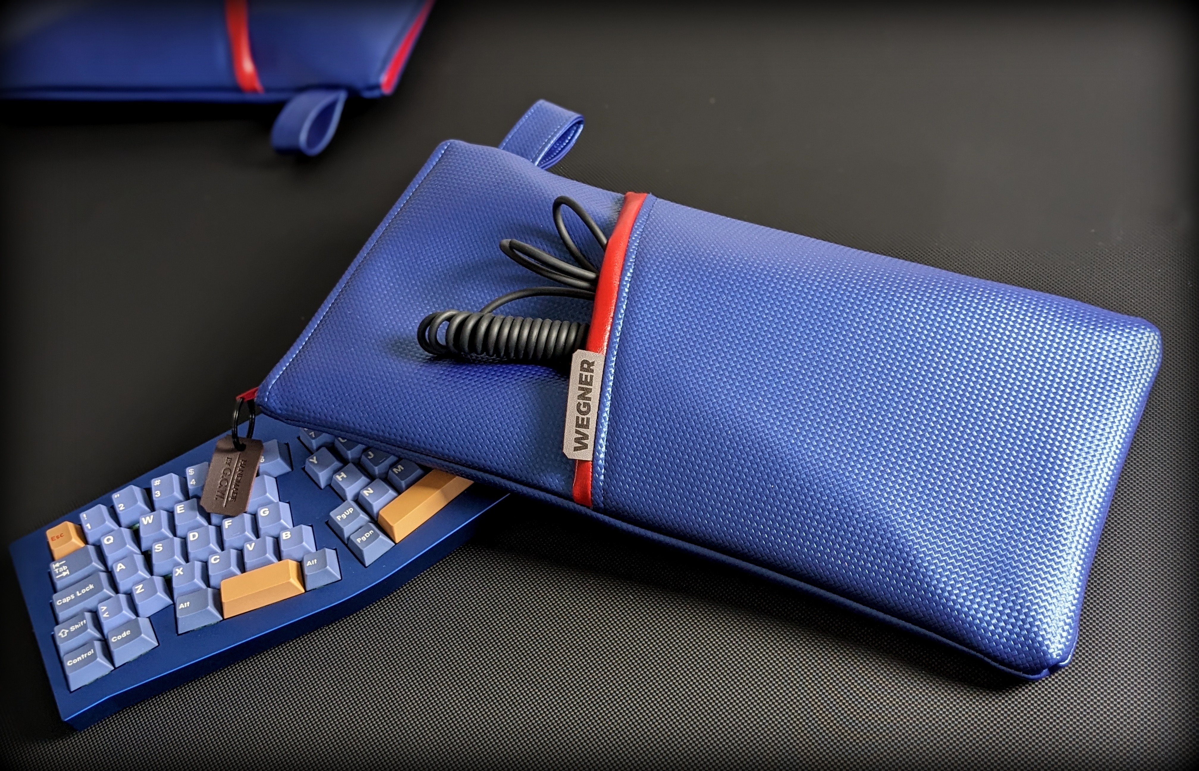 Handmade Premium Keyboard Bags - Carbon Blue (Open orders until Aug. 24th) image 3