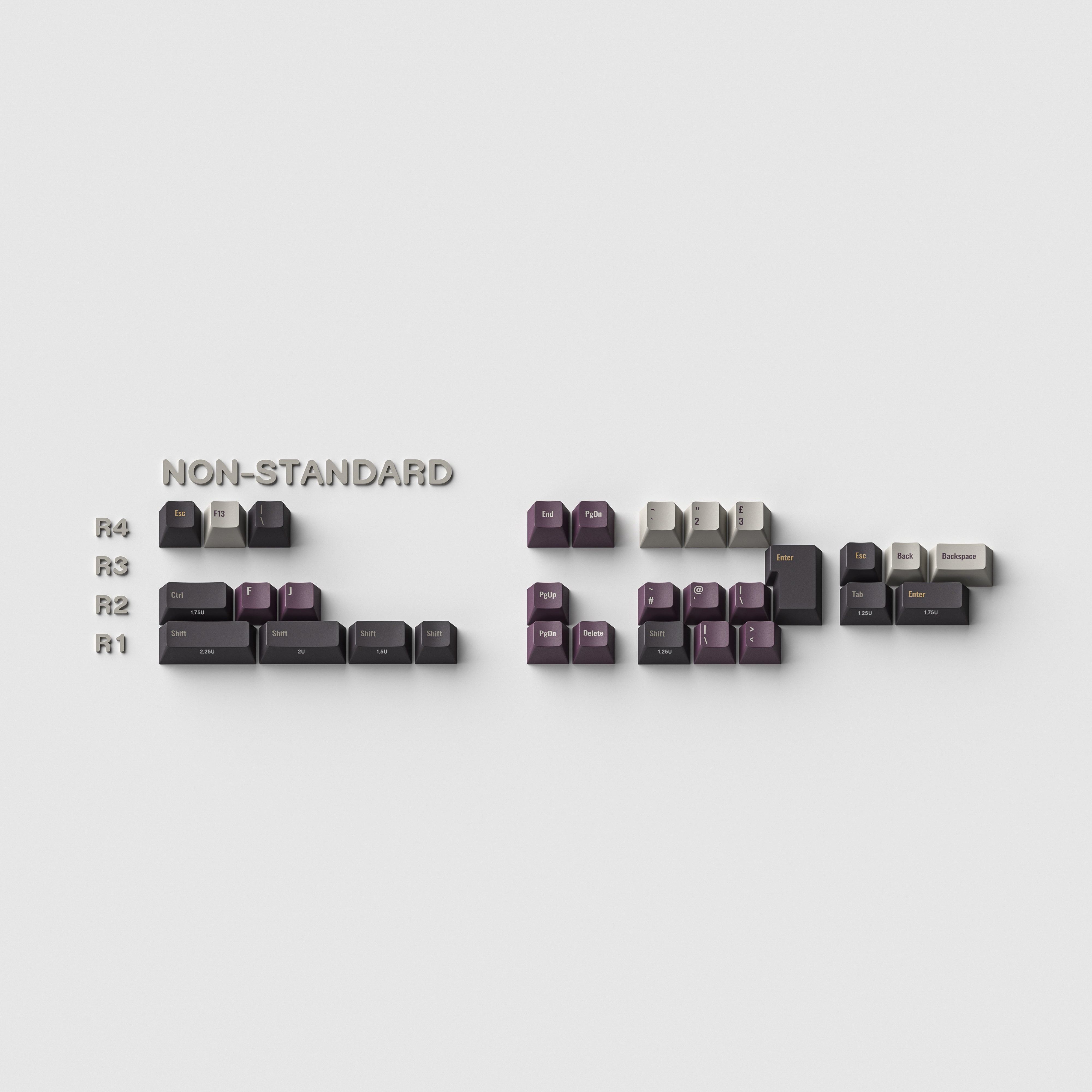 ALOHAKB ChessGame Purple Theme Gilding Crafts Key Cap image 27