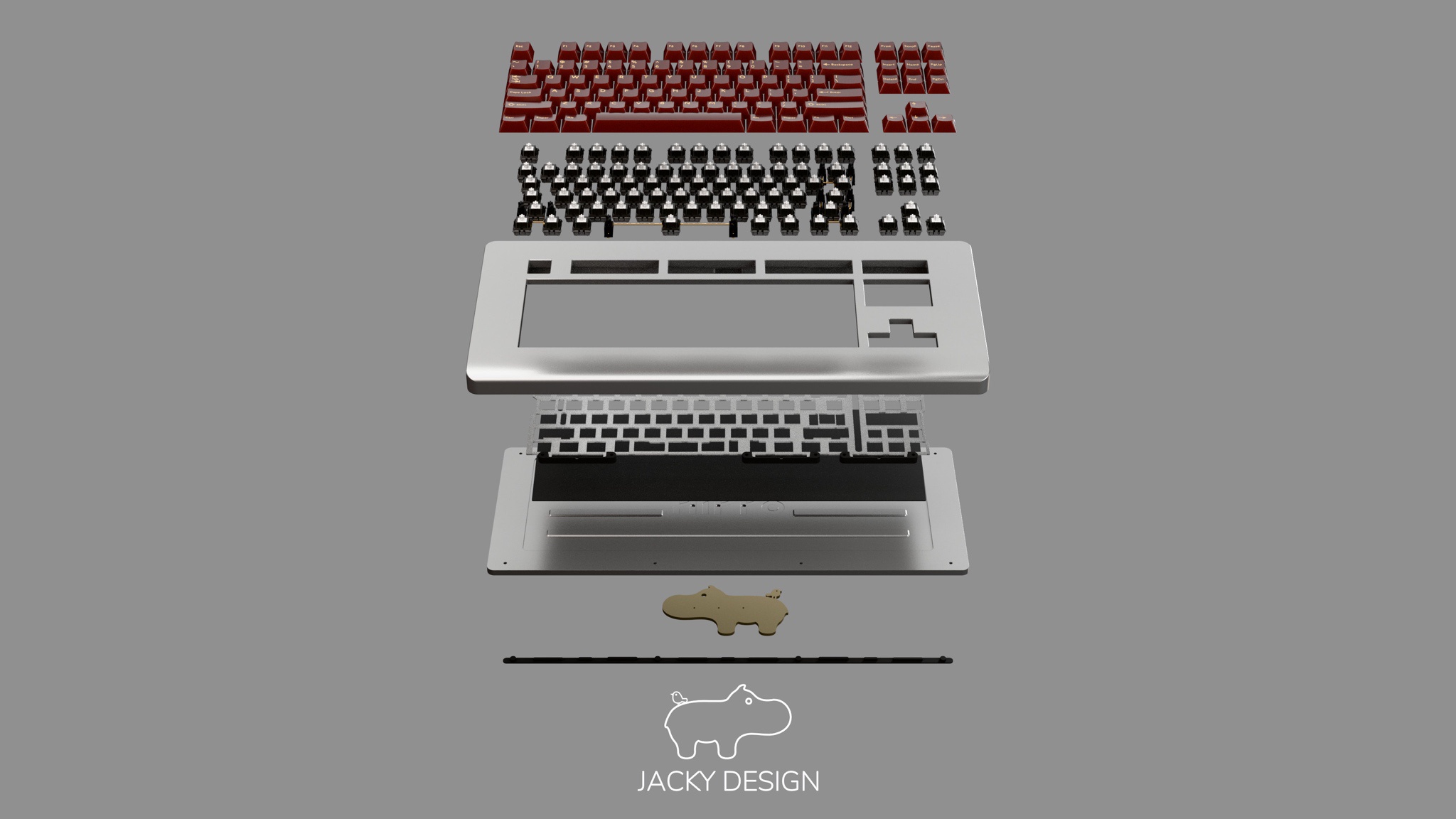 Hippo - Dual mount tkl custom keyboard (GB END) image 6