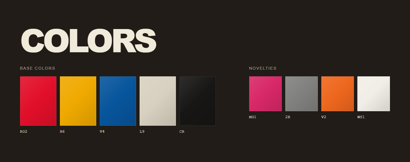 Preliminary colors