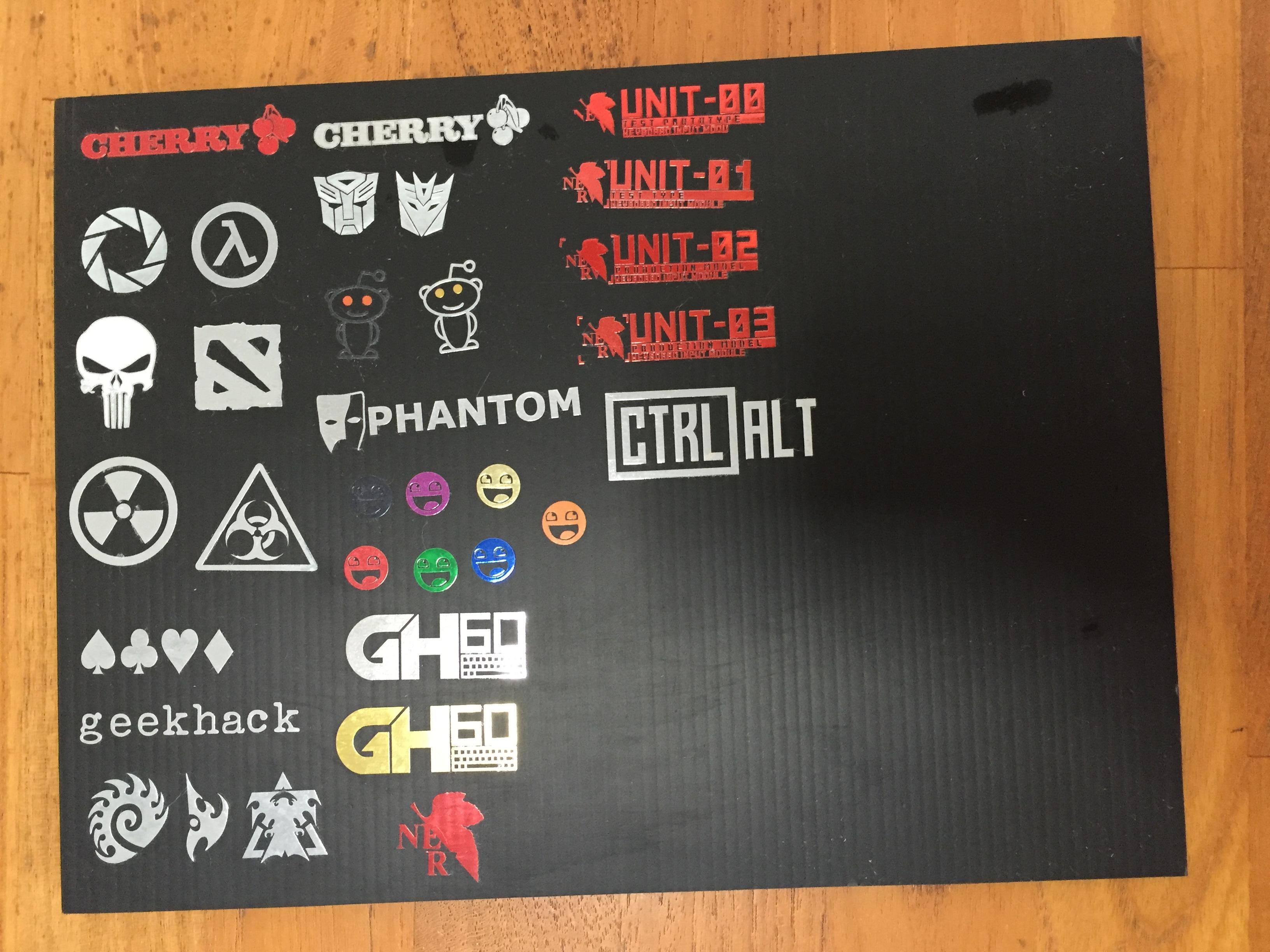{GB} Metallic Stickers - HHKB, Cherry, GH, Alps, GH60 [CLEARANCE SALE]