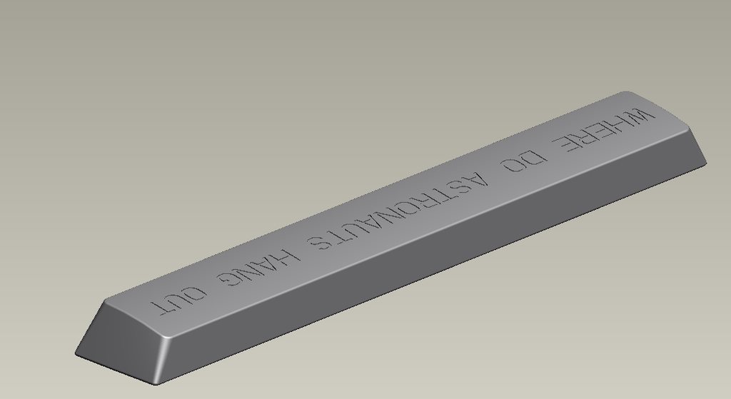Stainless Steel or Aluminum SpaceBar
