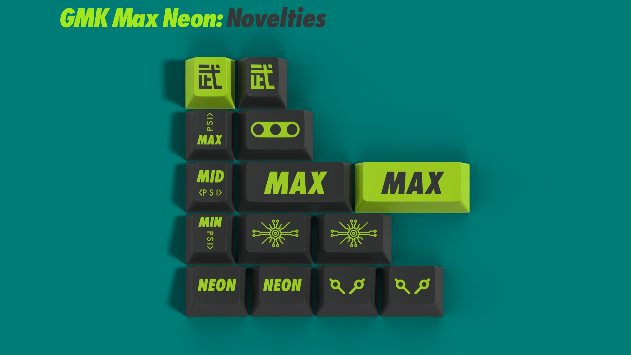 GMK Max Neon - based on all things green and grey image 4