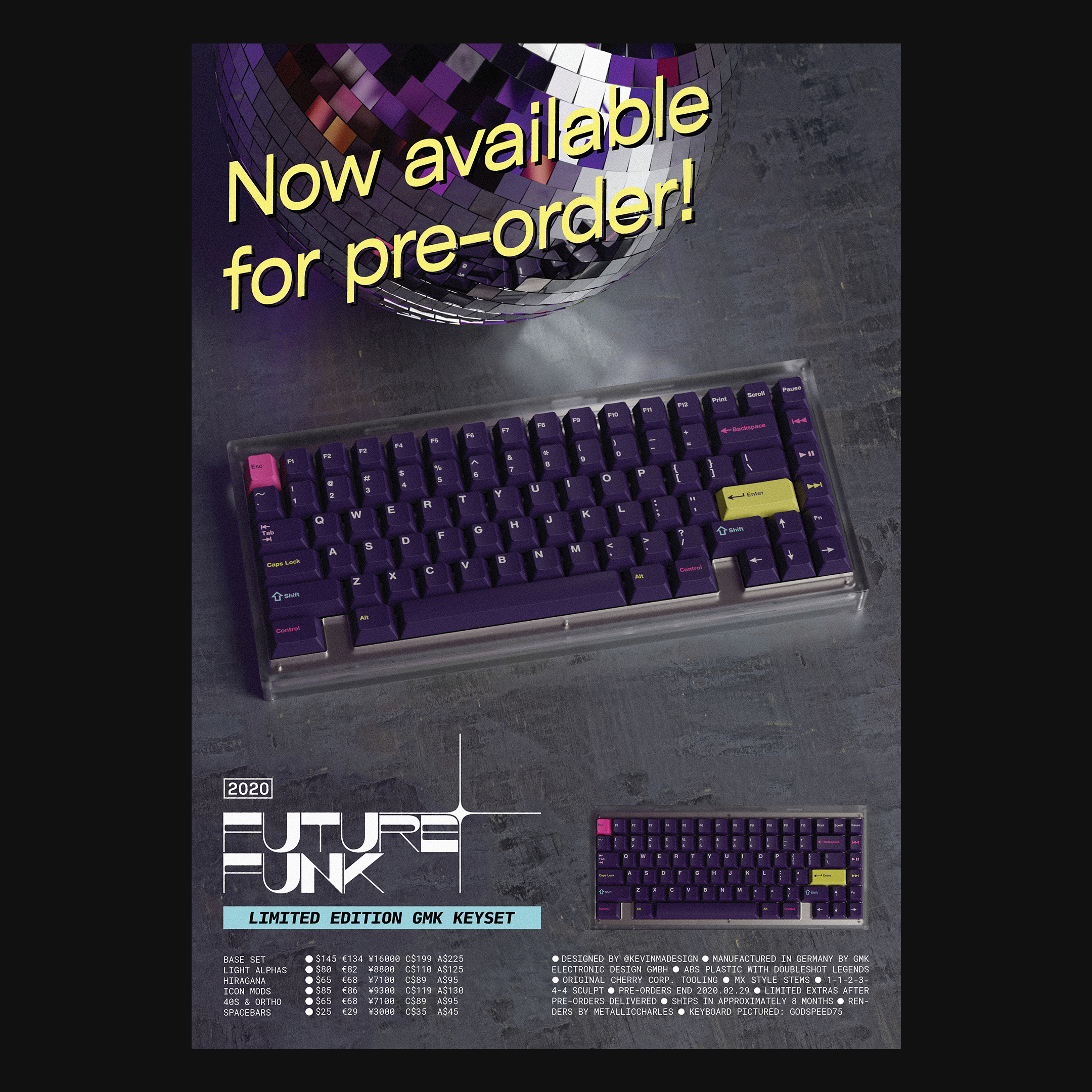 GMK Future Funk ✨(replacement keys shipped)