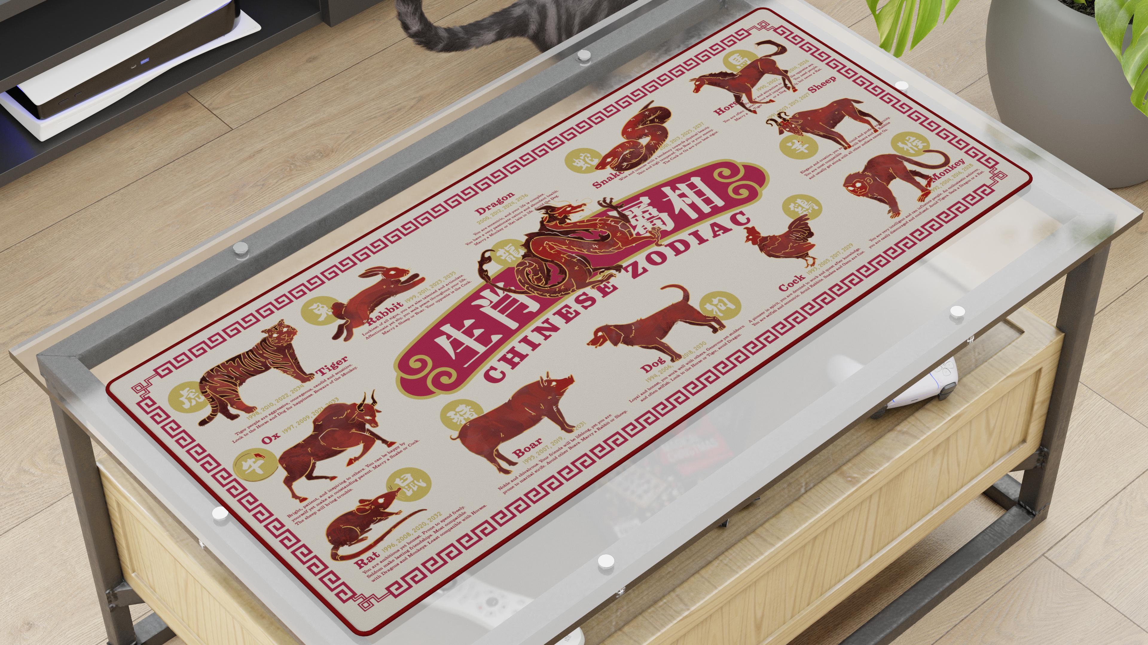 Chinese Zodiac Deskmat | Live 8/27 for 2 Weeks