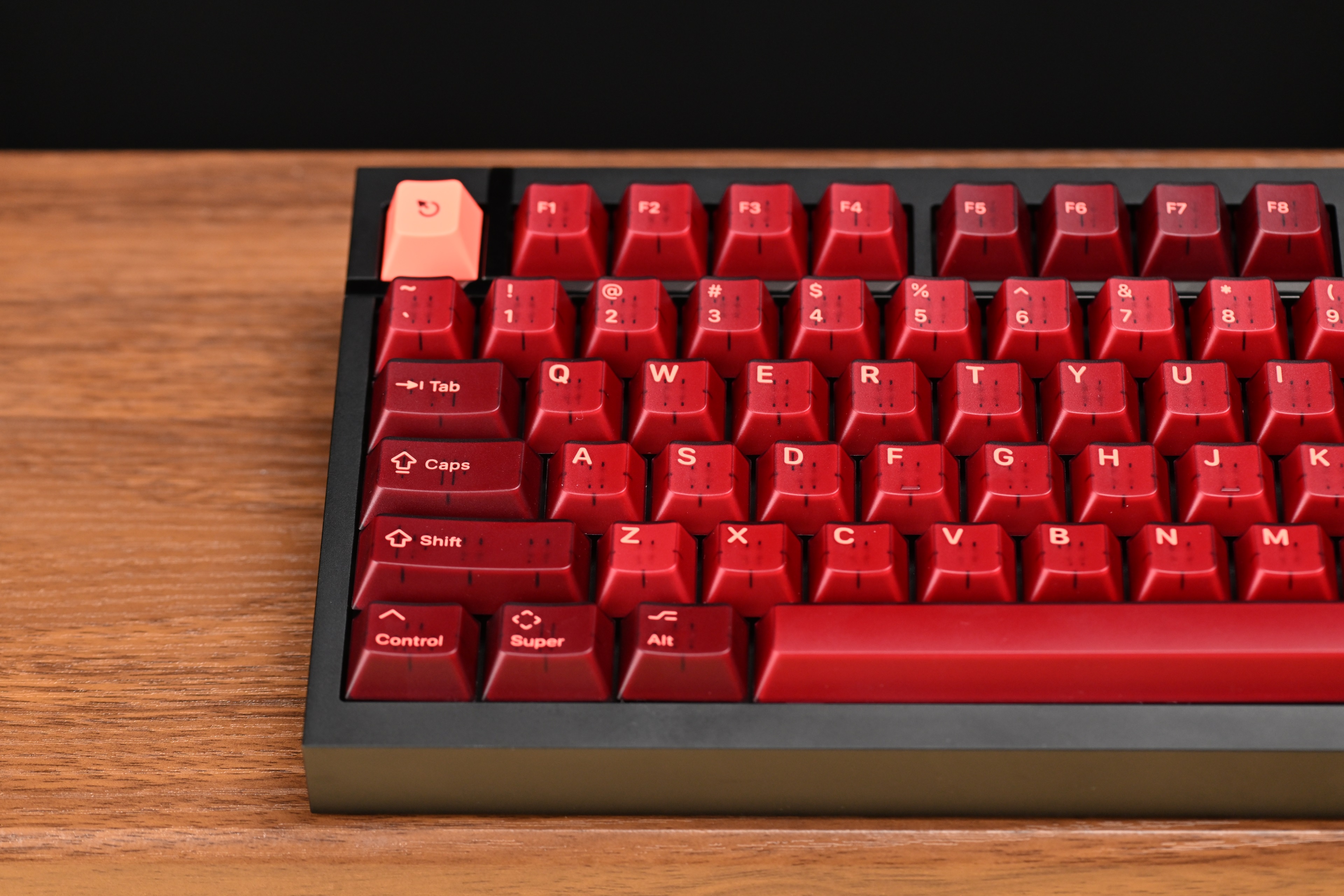 KAP Generation — a set of bright pink and translucent maroon keycaps image 16
