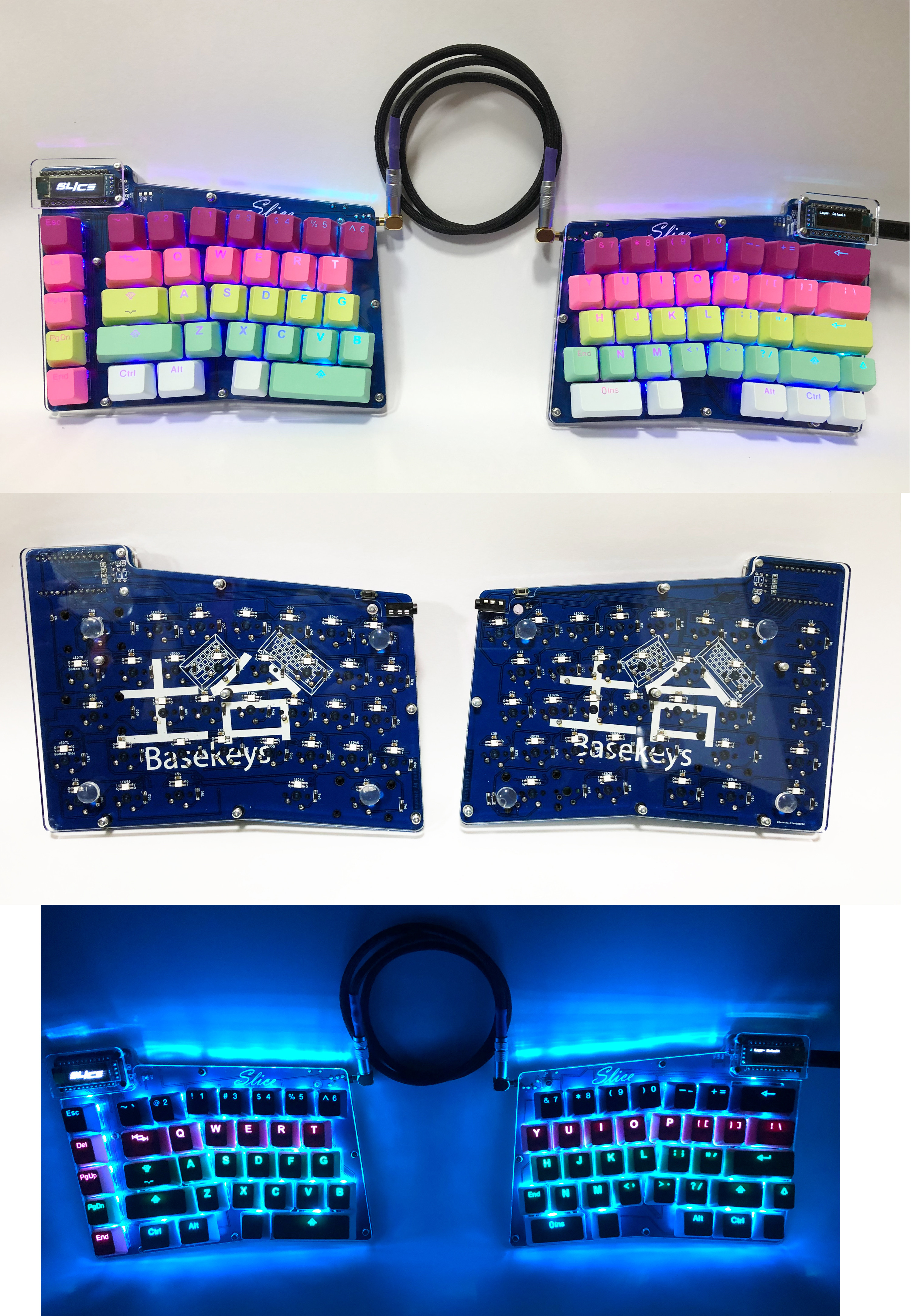 Slice and Slice RGB, Split Alice Keyboards. GB R2 VIA (Closed) image 3