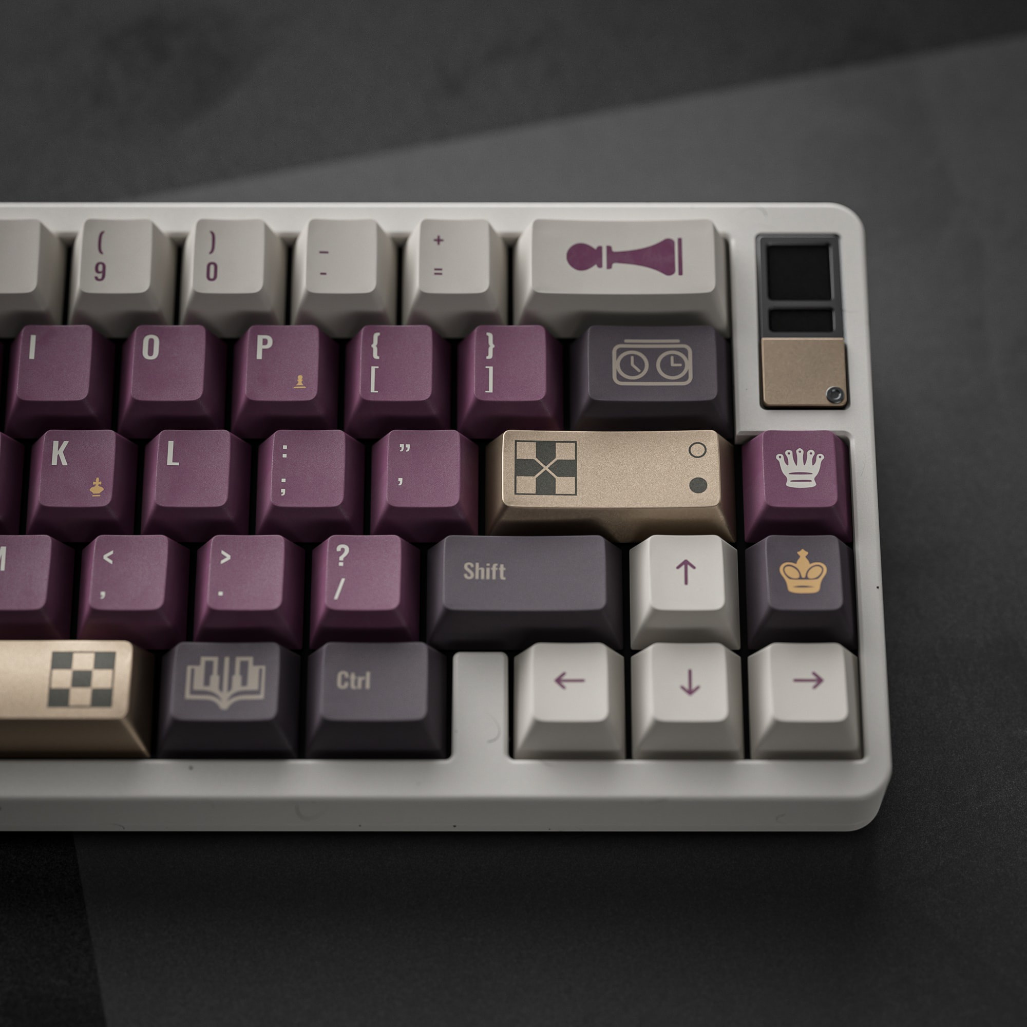 ALOHAKB ChessGame Purple Theme Gilding Crafts Key Cap image 7