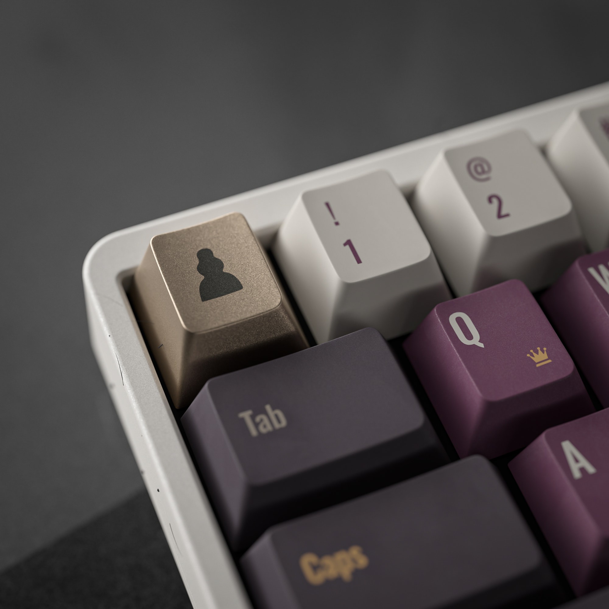 ALOHAKB ChessGame Purple Theme Gilding Crafts Key Cap image 6