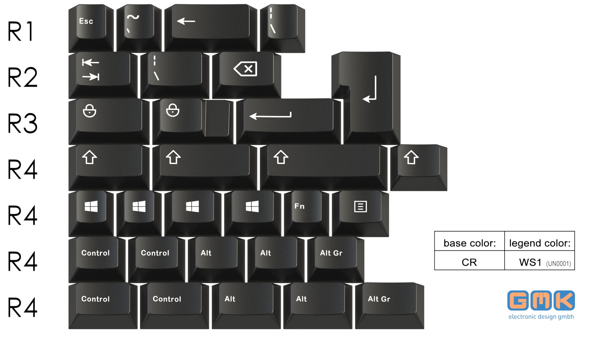 GMK White on Black Icon Mods (Shipped - Extras available!) image 3