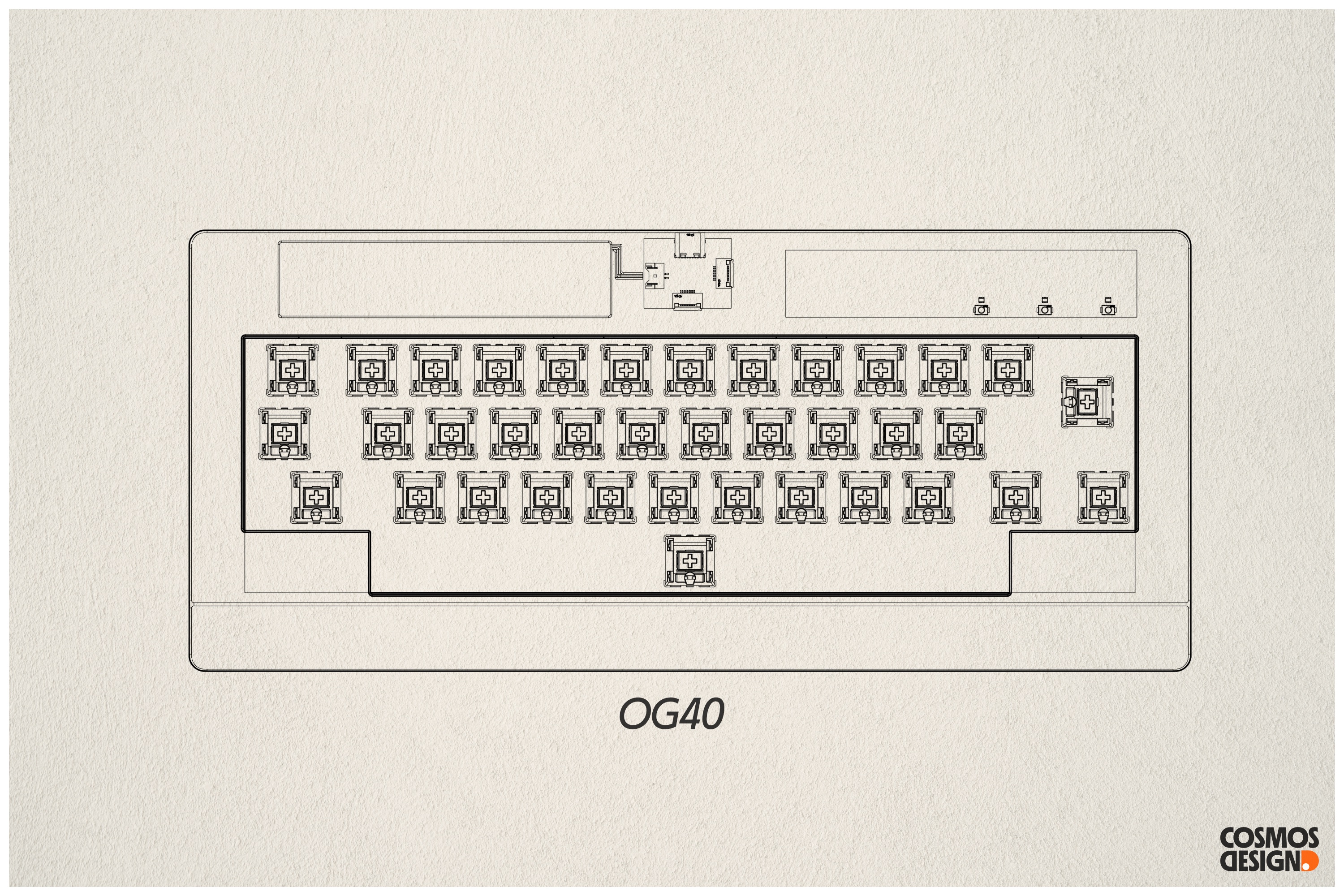 OG40 - 40% "Cherry flavoured" wireless keyboard (proto photos updated 11/8) image 8