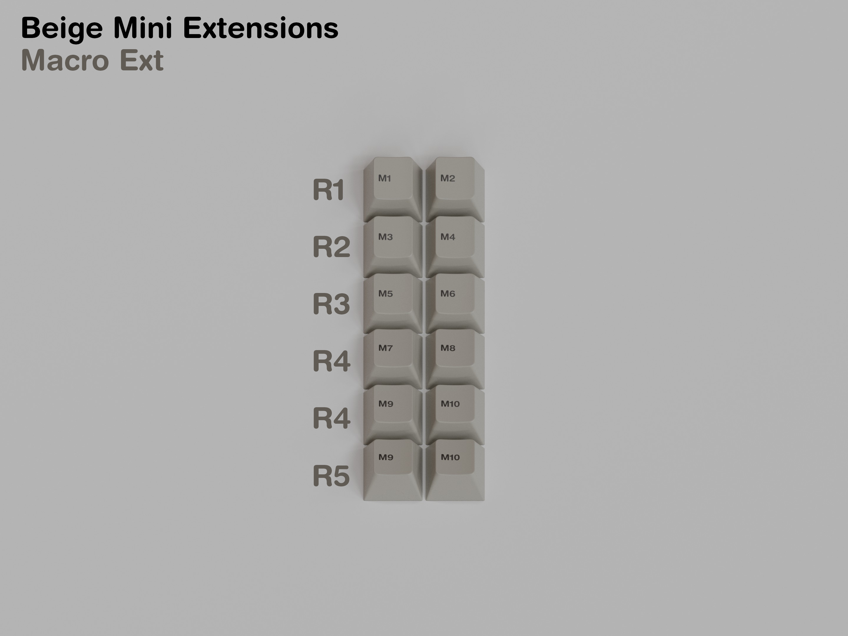 GMK Beige Mini Extensions image 2
