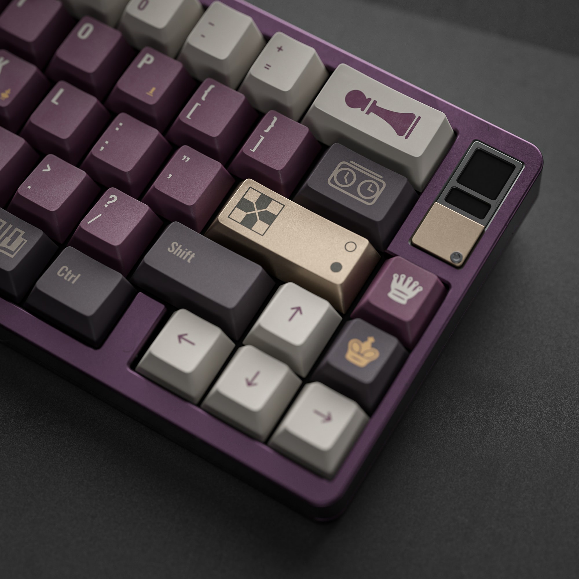 ALOHAKB ChessGame Purple Theme Gilding Crafts Key Cap image 22