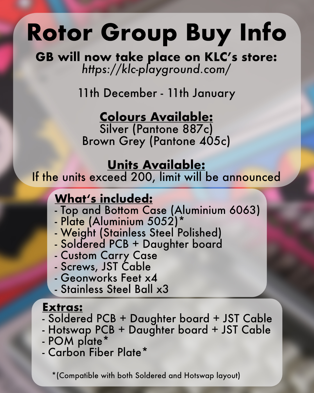 Rotor | Instock Extras Sale, Sunday 19th 12AM KST