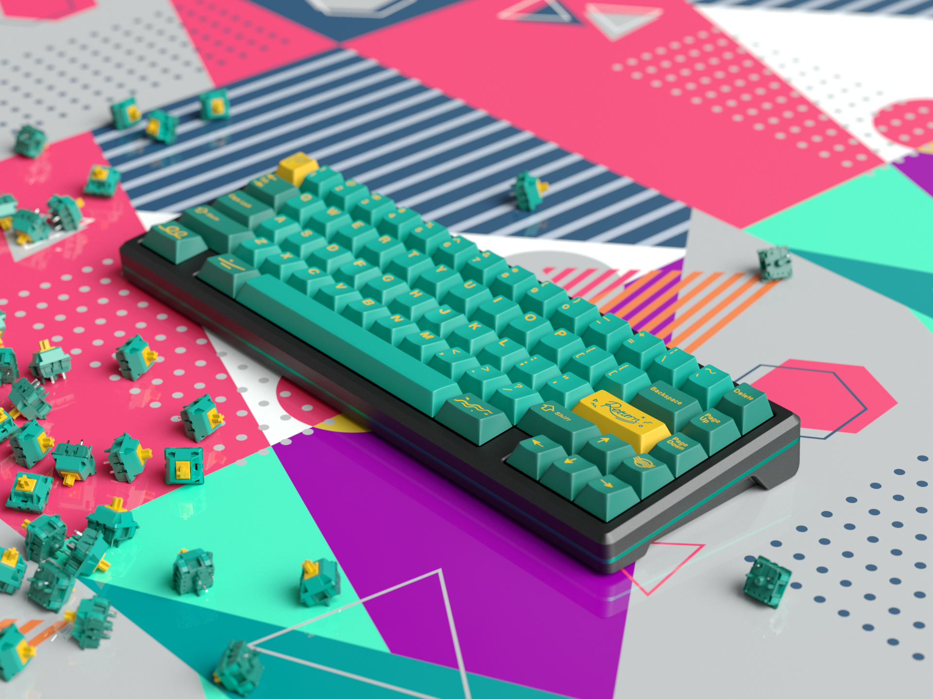 GMK Baltic and Gateron x Baltic Ink v2 switch (GB closed) image 12