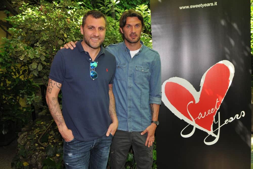 Christian Vieri And Paolo Maldini. Source: Mauro Tarzariol