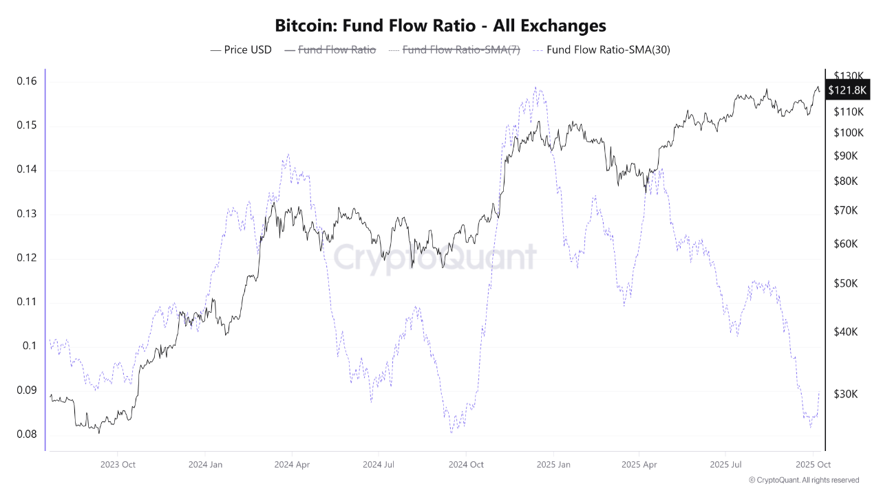 Bitcoin (BTC) Fund Flow Ratio