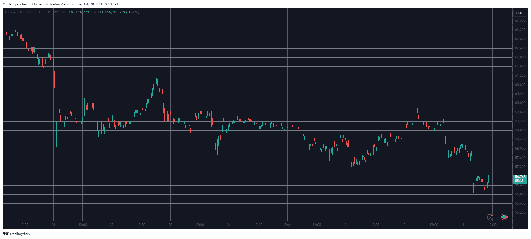 Bitcoin/Price/Chart 04.09.2024. Source: TradingView