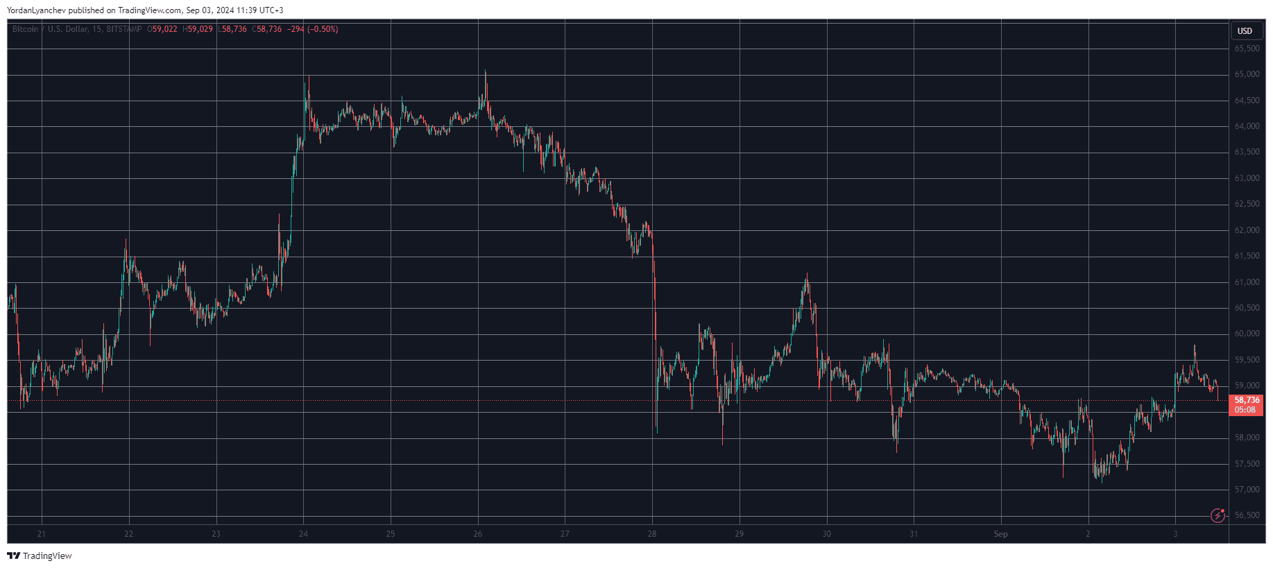 Bitcoin/Price/Chart 03.09.2024. Source: TradingView
