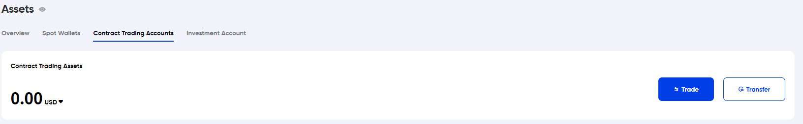 Assets on the Futures Page on Phemex