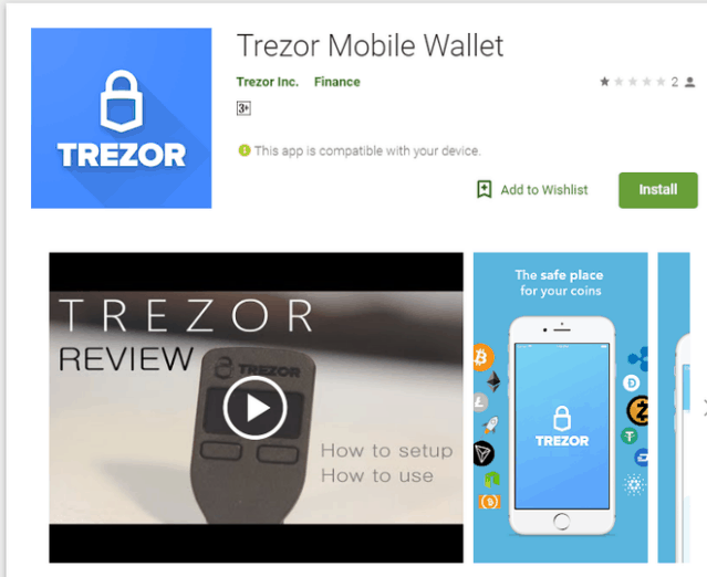 The real Trezor Wallet App
