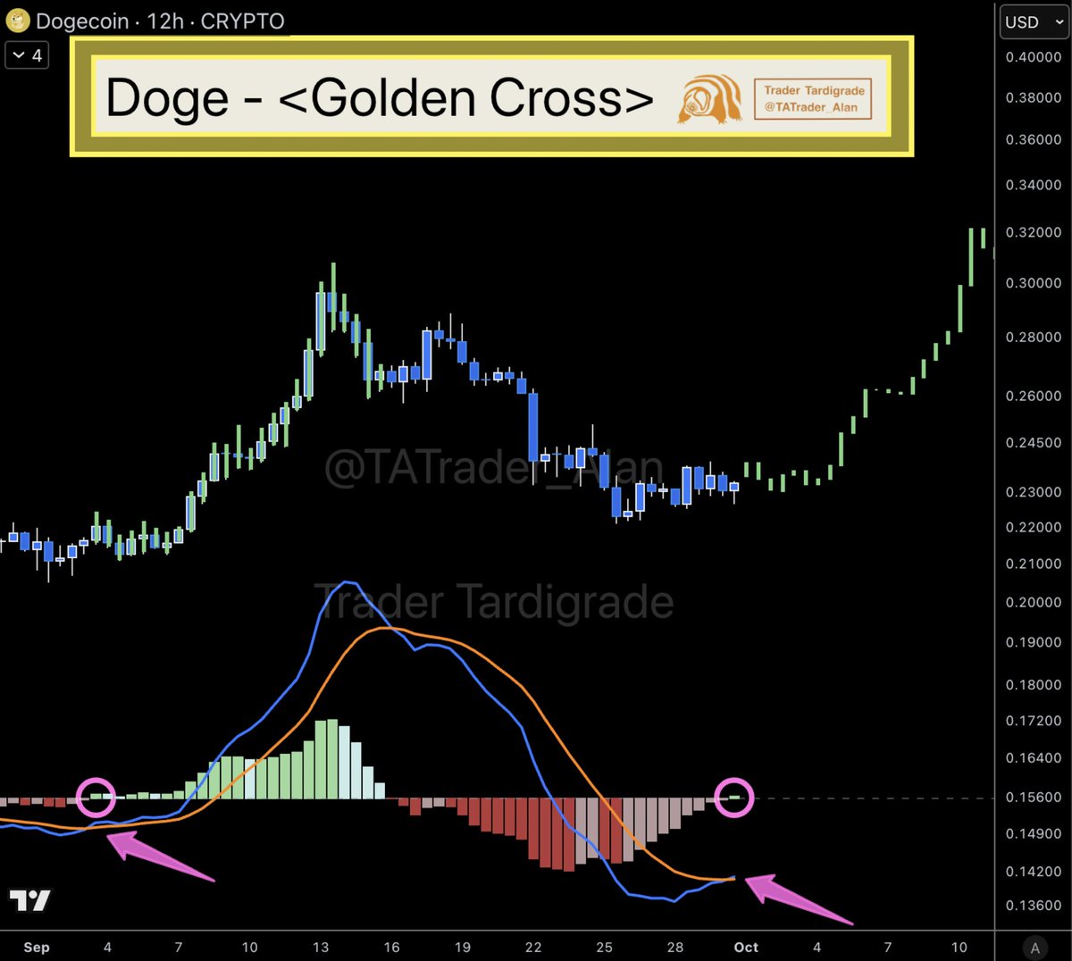 Dogecoin (DOGE) price chart