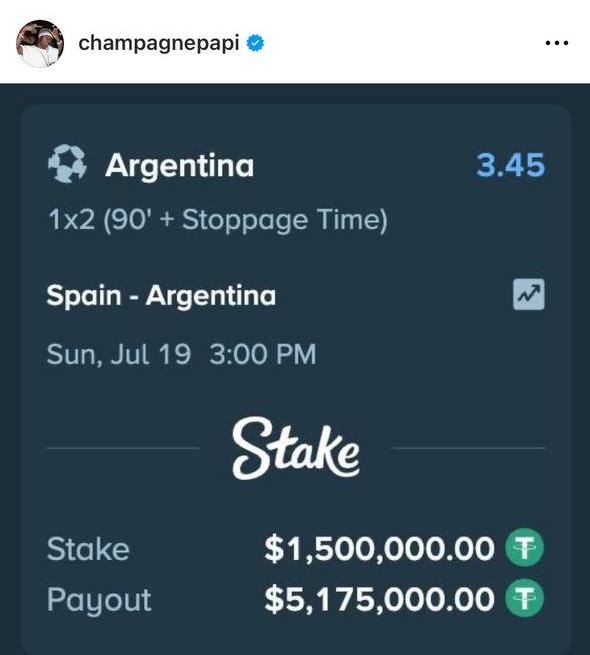 Drake's Bet