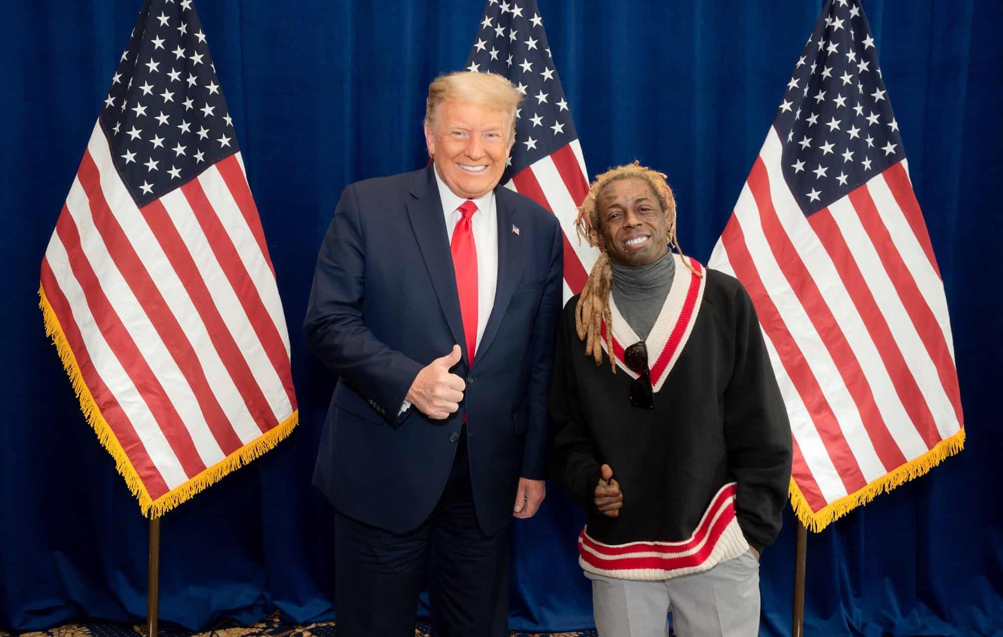 Donald Trump And Lil Wayne. Source: MNE