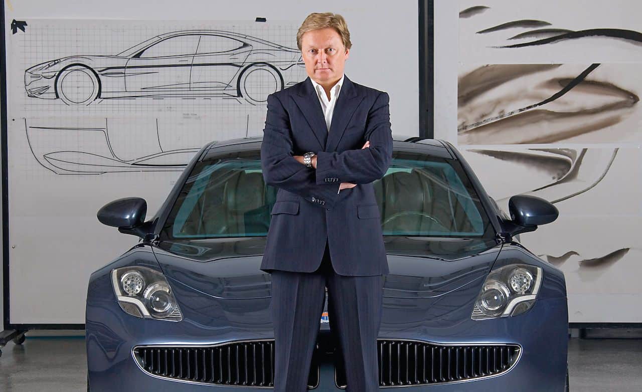 Henrik Fisker and a Fisker Car. Source: CarAndDriver