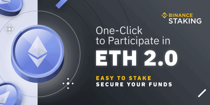 Banner inviting Binance users to stake their tokens with the exchange