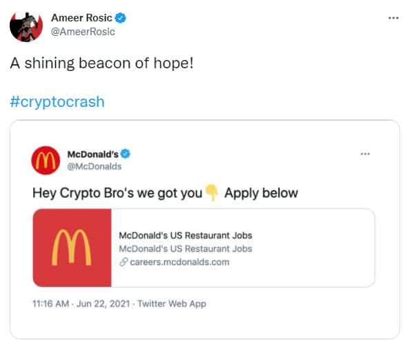 Mcdonalnds crypto application