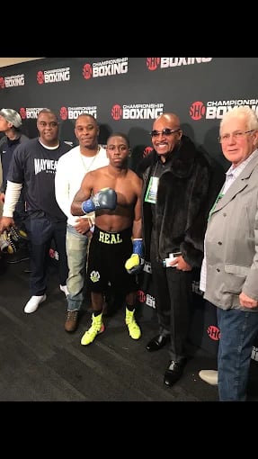 Dylan with Leonard Ellerbe at Showtime Championship Boxing