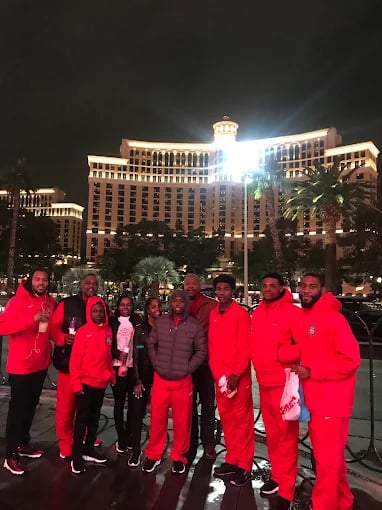 D-Boys Boxing Nation team at the Bellagio, Las Vegas