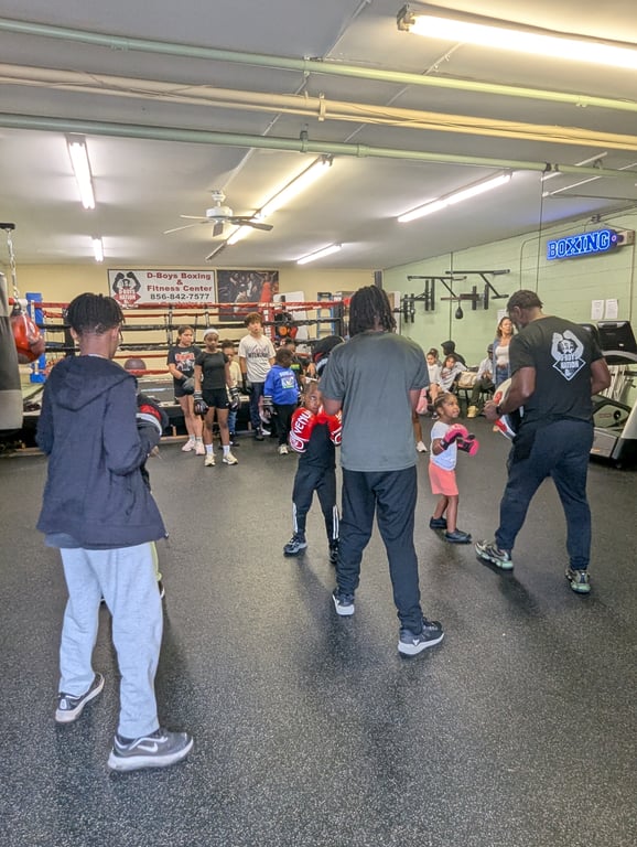 D-Boys youth boxing class — kids training with coaches