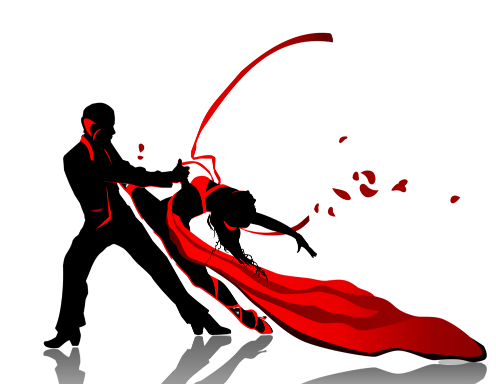 Dramatic Ballroom Silhouette