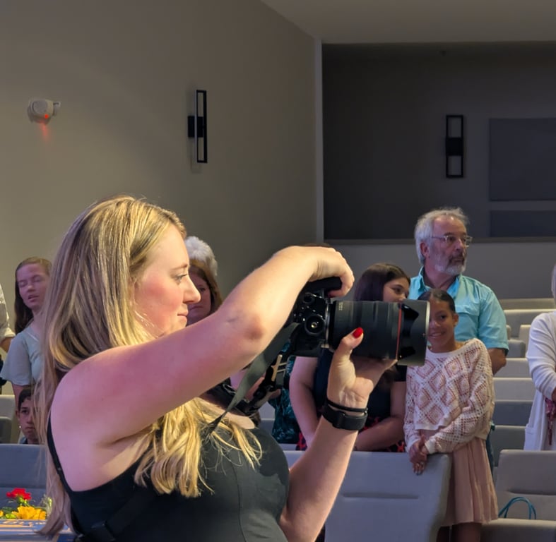Christina in action — capturing the moment
