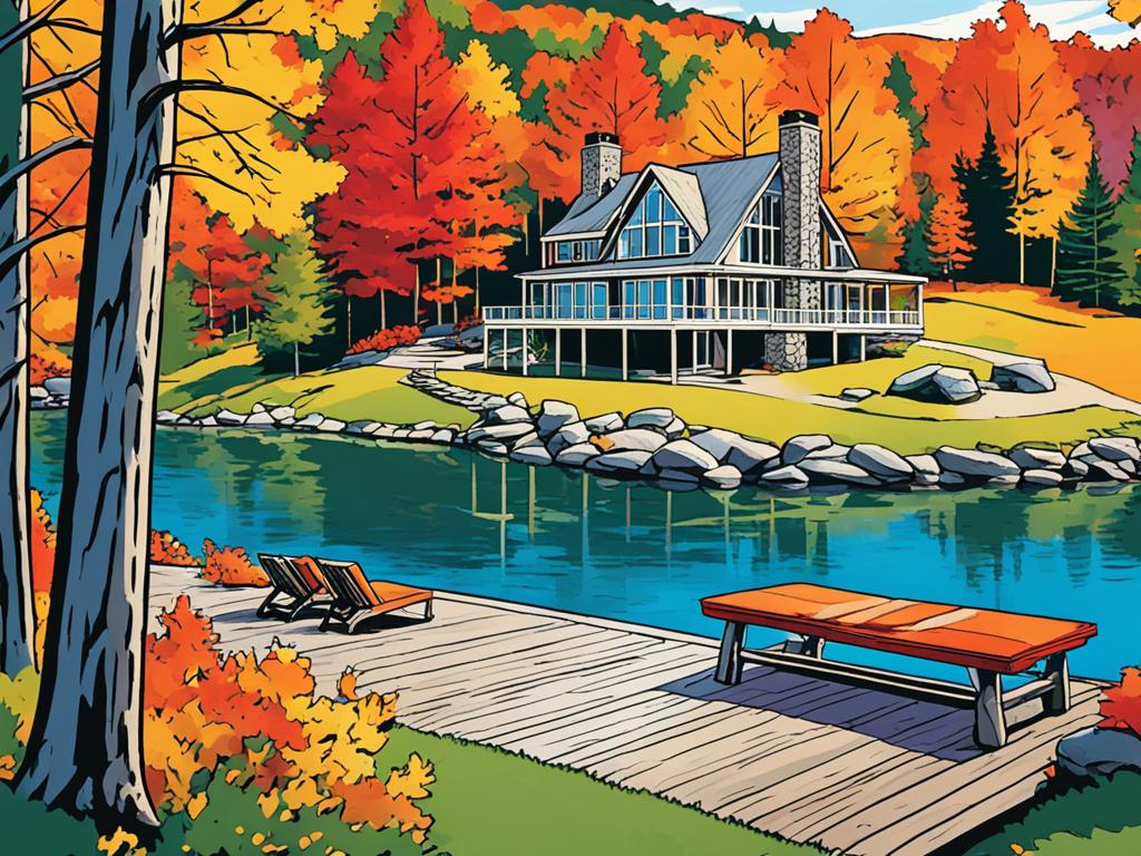 Stowe vacation home landscape