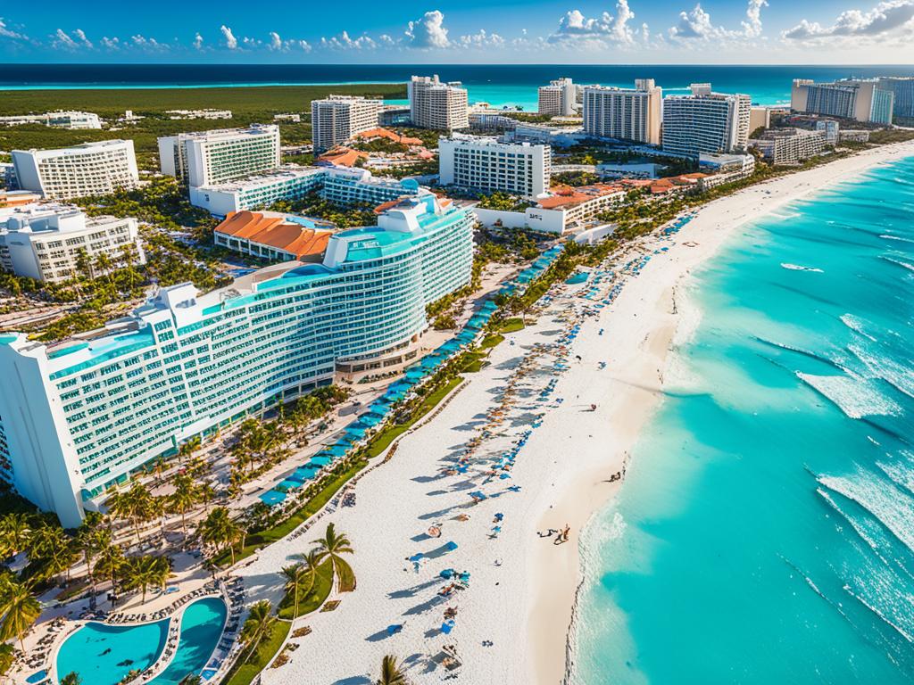 A scenic view of Cancun's Hotel Zone